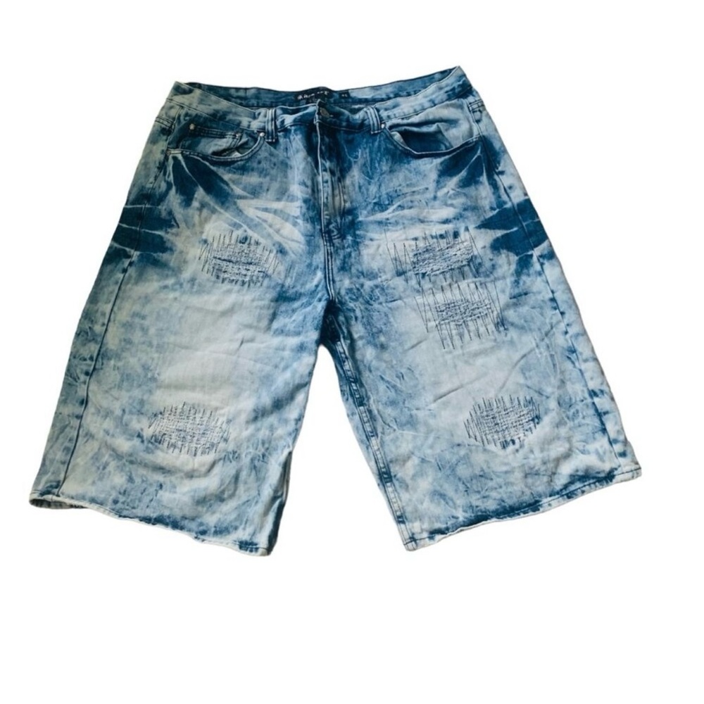Red Ape Sz 46 Men Denim Shorts Premium Distressed